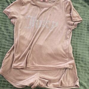 Juicy Couture Blush Velour pajama Set